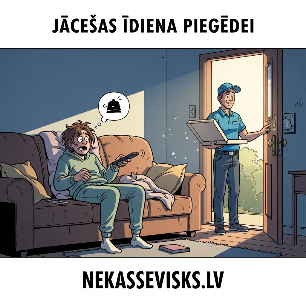 Jāceļas ēdiena piegādei